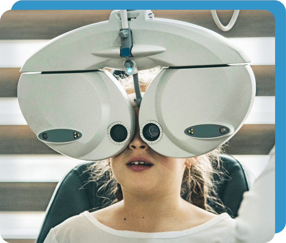 Girl Getting Eye Examination